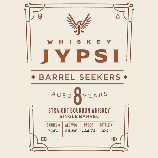 Whiskey JYPSI Barrel Seekers 8YO Bourbon Barrel #7651