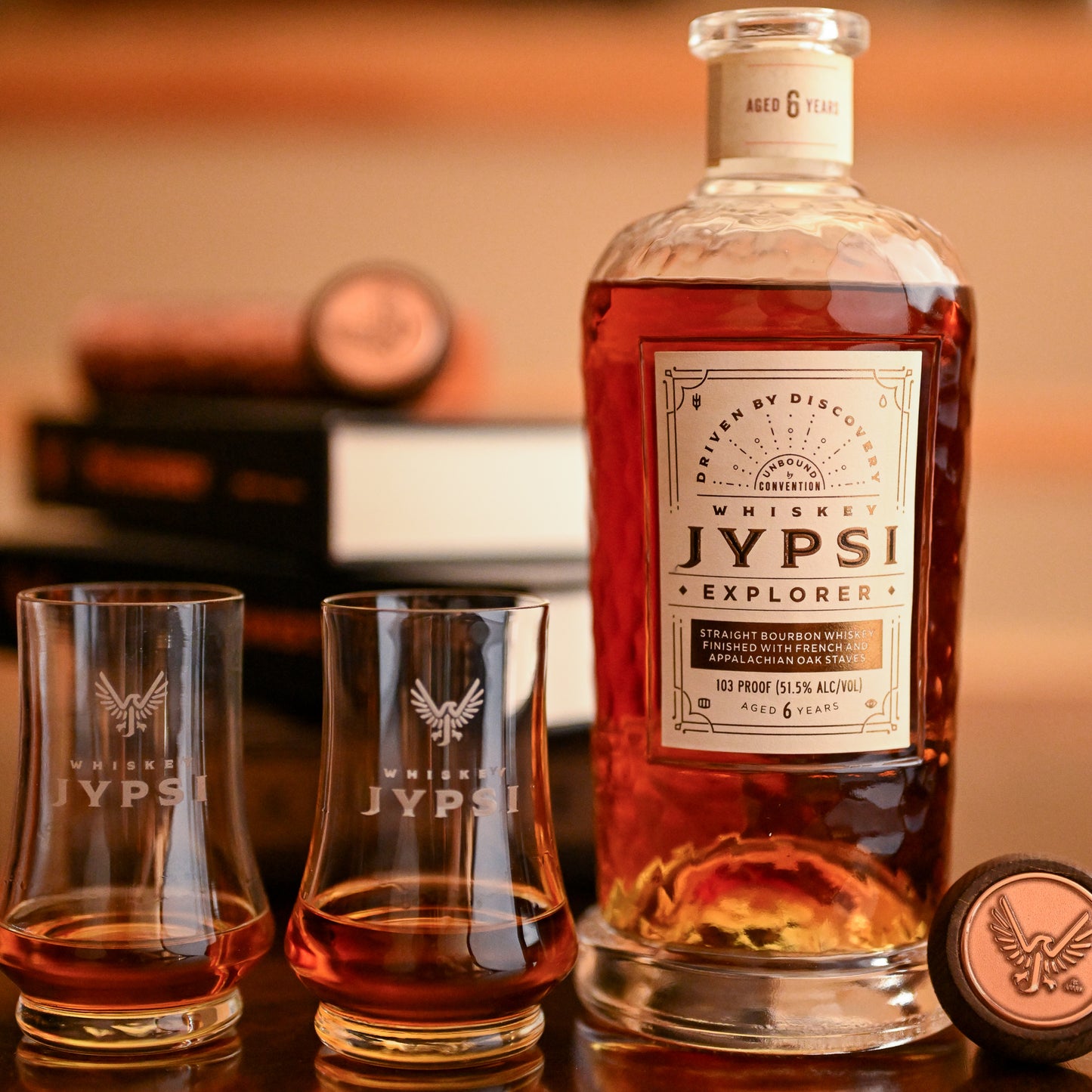 Elevated Gift Set: Explorer 6YO Bourbon + Tasting Glasses (set of 2)